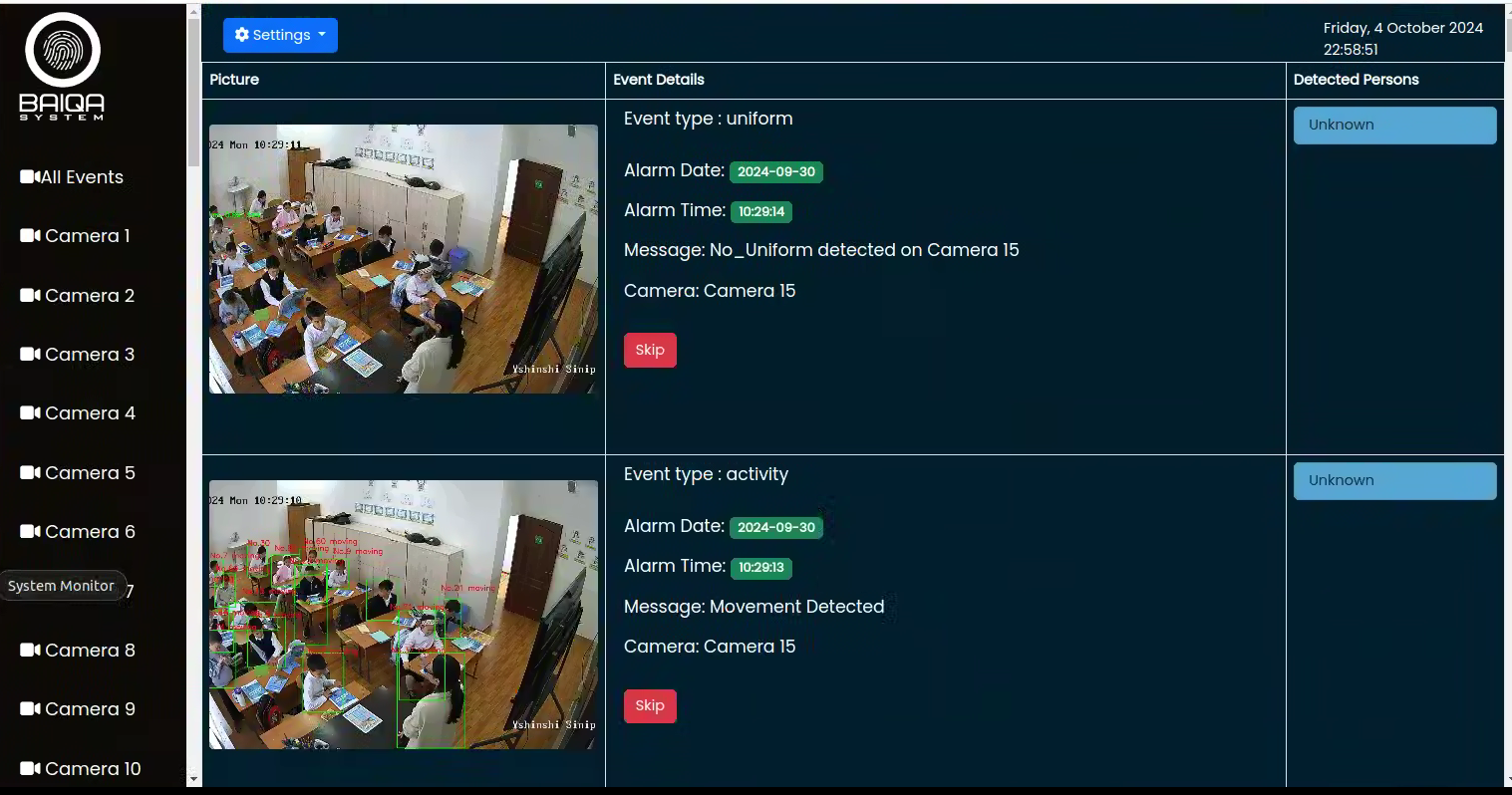 Baiqa AI Surveillance System